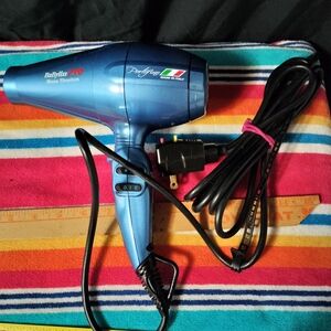 BaByliss Pro Blue Hair Dryer with Italian Flag Detail